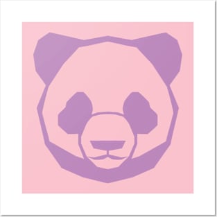 Retro Panda Lilac Posters and Art